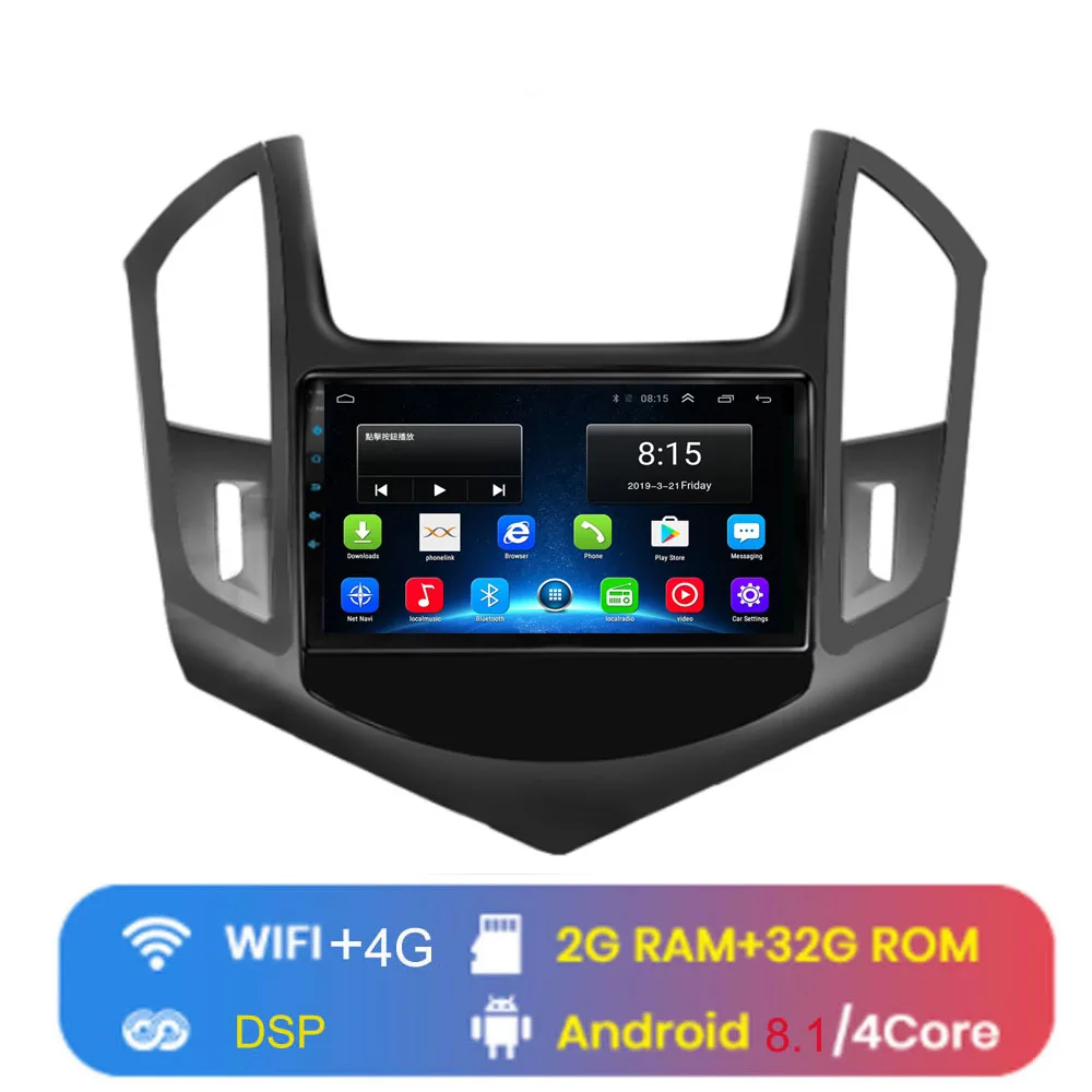 4G LTE Android 8,1 для Chevrolet Cruze 2013 Мультимедиа стерео автомобильный dvd-плеер навигация gps радио - Цвет: 4G WIFI (2G 32G)