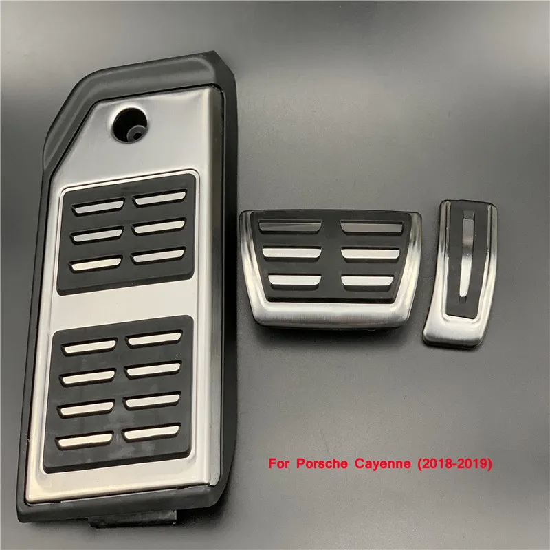3pcs For Cayenne Автомобильный Стайлинг из нержавеющей стали педаль акселератора тормоз педаль для Porsche Cayenne для Macan- автомобильные аксессуары - Название цвета: 3pcs For Cayenne