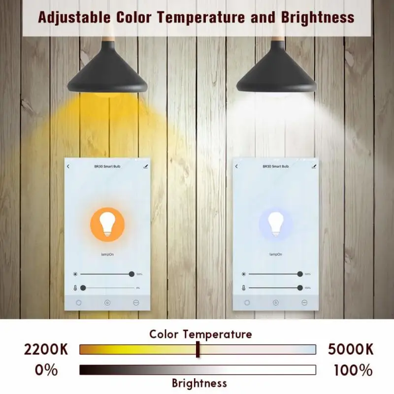 Мобильный телефон, Wi-Fi, голосовое управление, RGB, энергосберегающий, затемняющий, светодиодный, многоцветный, умный светильник, лампочки E27/E26/B22, лампа для умного дома