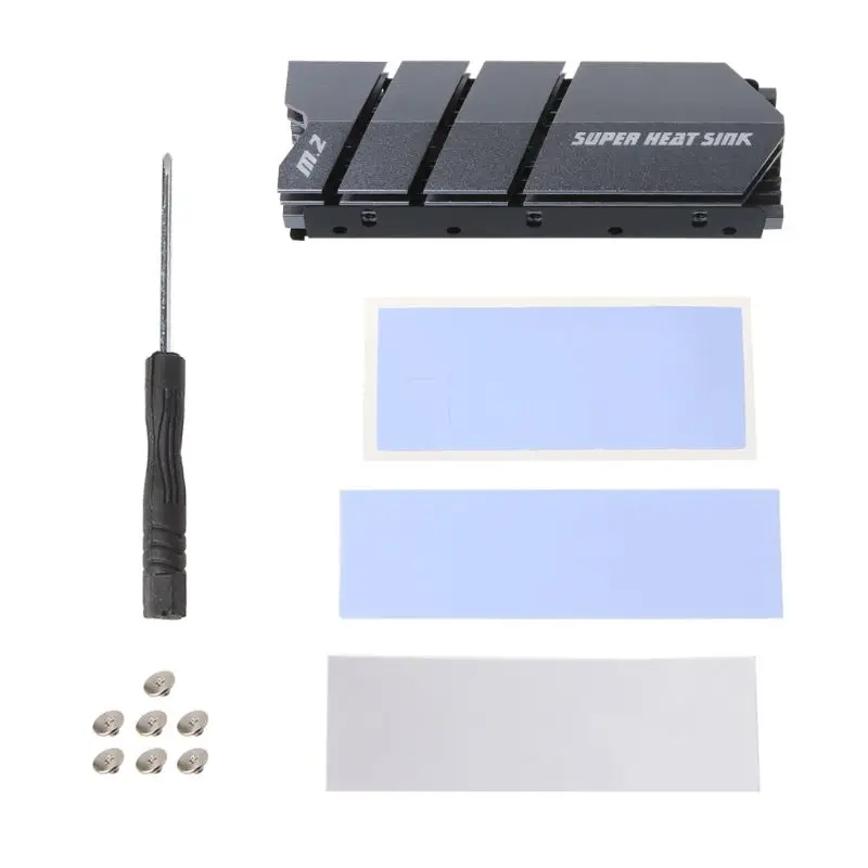 1Set M.2 Ssd Nvme Ngff Dissipatore Di Calore In Alluminio Dissipatore Di Calore Con Pad Termico Per M2 2280 Dropshipping