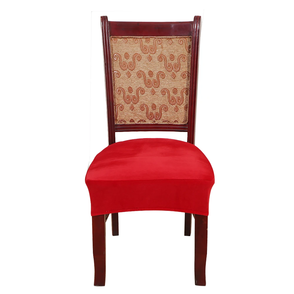 red Hot Kitchen Stretch Dining Chair Cover Spandex Jacquard Seat Protector Covers Elastic Seat Case Living Room Slipcover New - Цвет: red