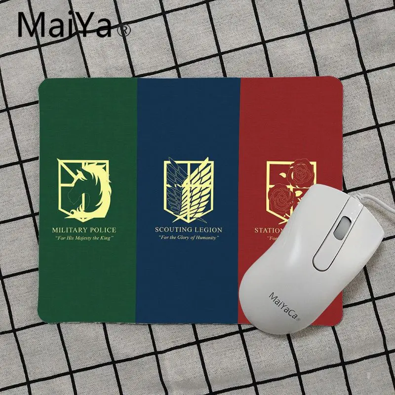 Maiya высокое качество Attack On Titan уникальная настольная панель коврик для игровой мыши Лидер продаж подставка под руку мышь