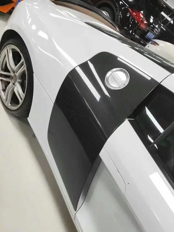 09-15 R8 V10 боковое лезвие OEM стиль углеродное волокно боковая Дверная панель для Audi R8