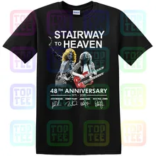 Led Zeppelin Stairway To Heaven 48Th юбилей футболка черный хлопок Мужская Уличная размеры S-3Xl