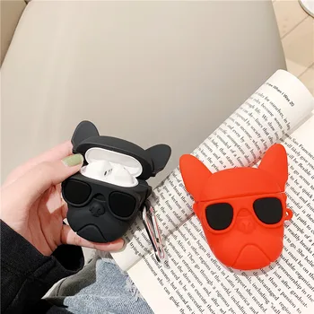 

Cute Cartoon Cool Bulldog Earphone Case For AirPods 2 1 Case for Apple Airpods Soft Silicone Protect Cover Capa Case