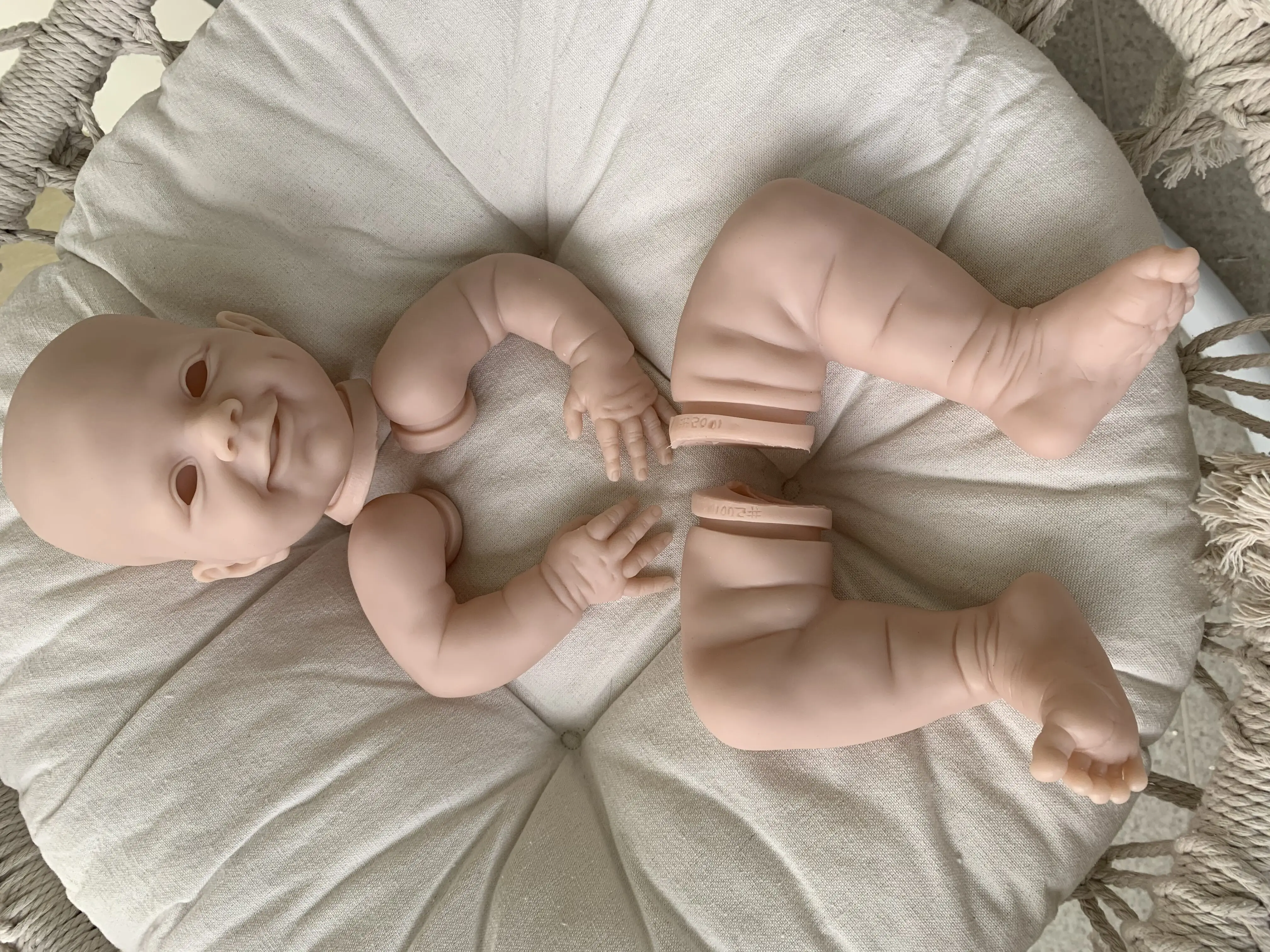 

NPK DIY unfinished doll parts Popular reborn doll kit awake April very soft lifelike real touch fresh color unpainted