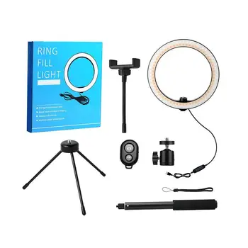 

10inch LED Selfie Ring Light Dimmable LED Ring Lamp Phone Fill YouTube Light Video Ringlight Light Camera For Live Photo