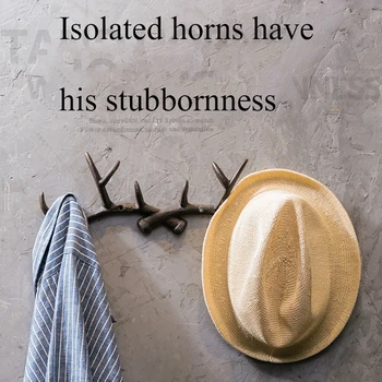 

Single Hook Retro Antlers Coat Rack Bedroom Creative Practical Wall Hanger Decorations Cloth Hooks Home Furniture