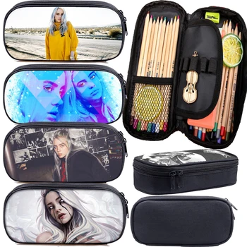 

Students Billie Eilish Pencil Case Boys Girls Stationery Bag Cartoon Anime Pencil Box High Quality Pencil Holder Child Pen Bag