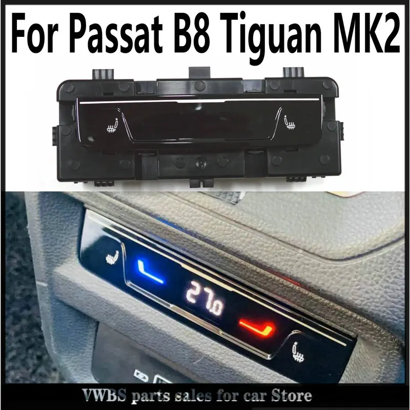 V W rear LCD touch air conditioning equipment touch air conditioning switch suitable for Passat B8/Tiguan MK2/Arteon/Atlas