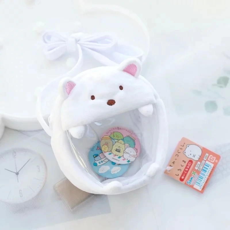 Yeawnow Sumikkogurashi плюшевая сумка Corssbody с рисунком динозавра пингвина медведя кота животных сумки для детей подарок на день рождения - Цвет: Bear