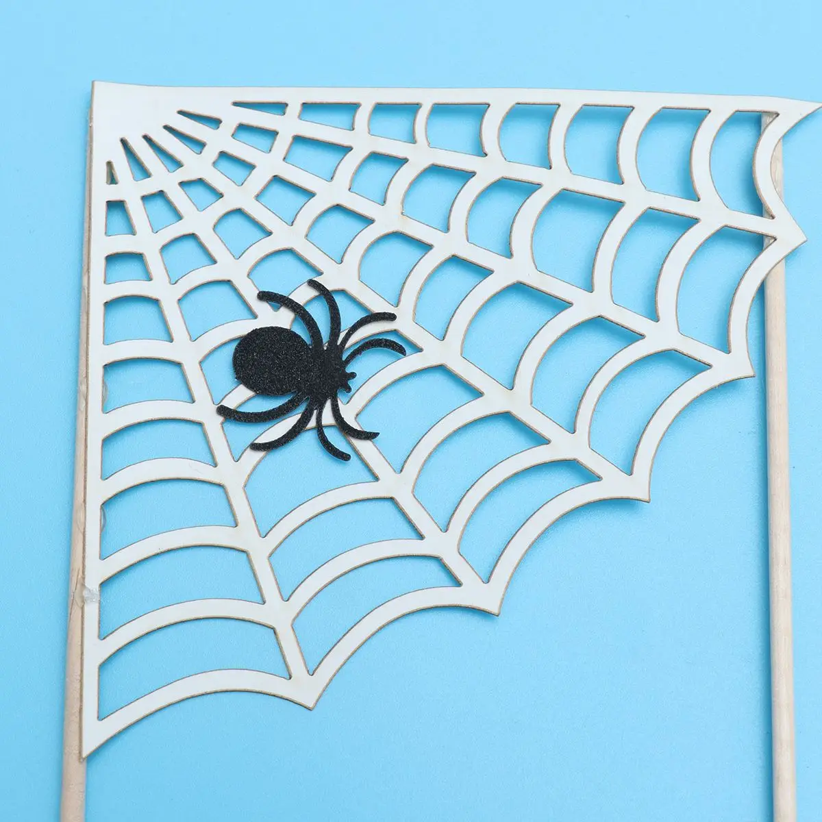 2pcs Cake Topper White Spider Web Safe Practical Cake Decor Cake Topper for Birthday Party Halloween Creative Decoraive