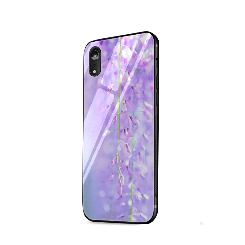 Чехол для мобильного телефона стекло для iPhone XR X XS Max для iPhone 7 8 6 6s Plus 5 5S SE крышка Глициния Синенсис - Цвет: G9