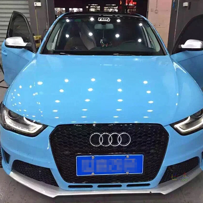 Light Blue Gloss Vinyl Wrap Sticker-4