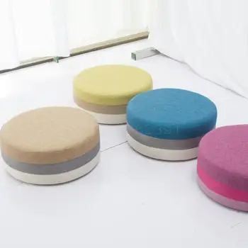 

Simple Low Stool Cloth Fashion Round Stool Tea Table Stool Color Children's Stool Creative Leisure Sitting Dunzi Kindergarten