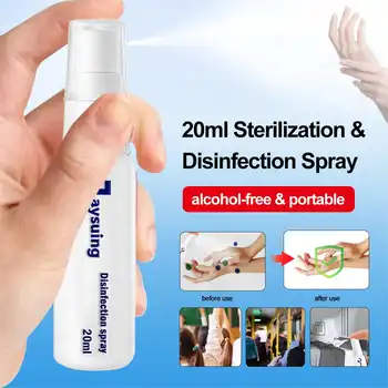 

Portable Sterilization Spray Alcohol-free Disinfection Spray 20ml Portable Disinfection Gel Hand Sanitizer Alcohol-free Spray