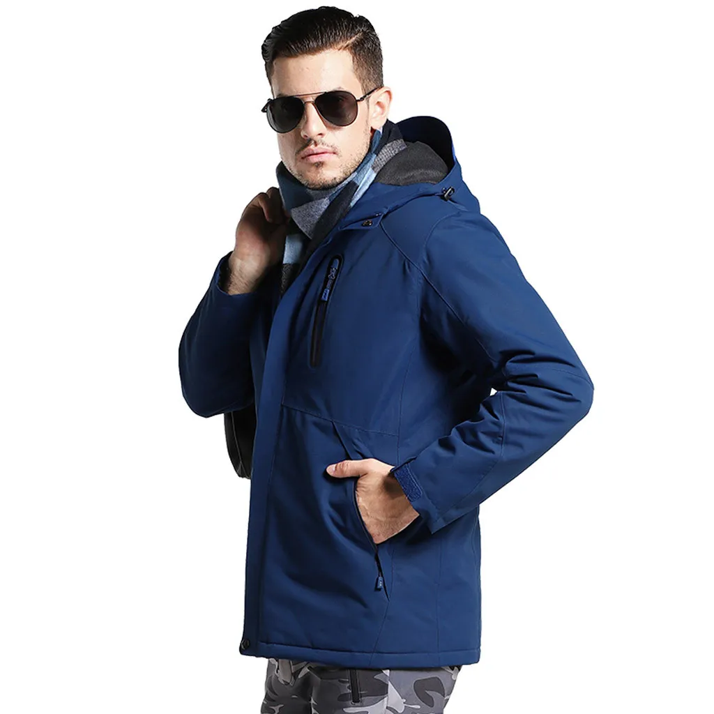 Зимняя мужская походная куртка, трехскоростной контроль температуры, зарядка через Usb, теплая куртка, спортивное пальто, Повседневная Верхняя одежда для альпинизма