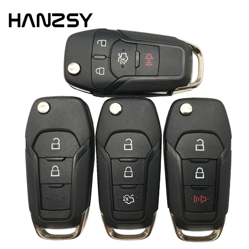 2/3/4 Buttons Flip Folding key Fob For Ford Focus Fusion Mk2 Mk7 Explorer Ranger Car Remote Key Shell Case Fob HU101 Blade jingyuqin 3 4 5 buttons remote smart car key case shell for ford mustang edge explorer fusion kuka mondeo entry fob uncut blade