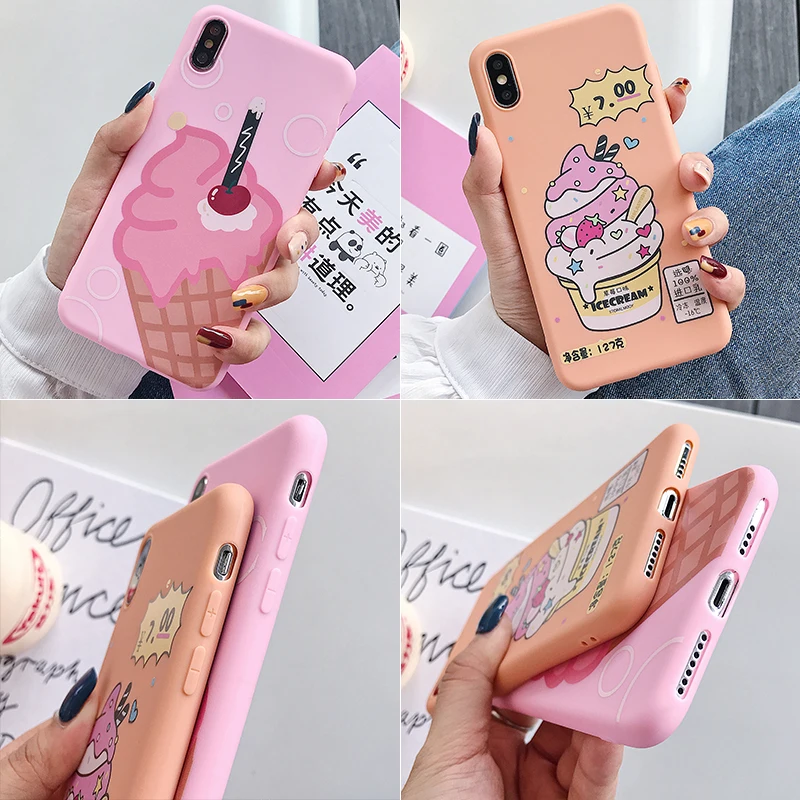 Милый мультяшный чехол для Apple iphone 6 6s 7 8 plus x xr max Чехлы для телефона из термополиуретана Силиконовый Модный Задний Бампер Мягкий защитный чехол