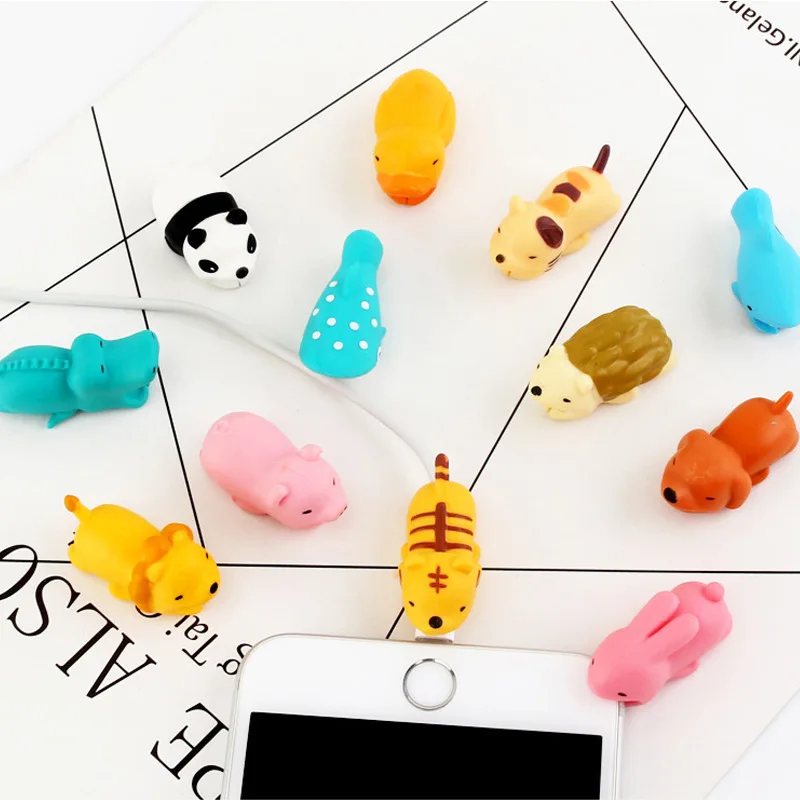 Cord-Protector Cable-Accessory Usb-Charger Data-Cable Animal Bites iPhone 8 Cartoon