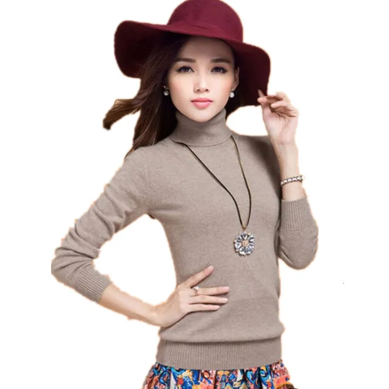 

Hoge Kwaliteit Vrouwen Trui Nieuwe Coltrui Winter Tops Solid Kasjmier Trui Herfst Vrouwelijke Trui Sueter Mujer k345