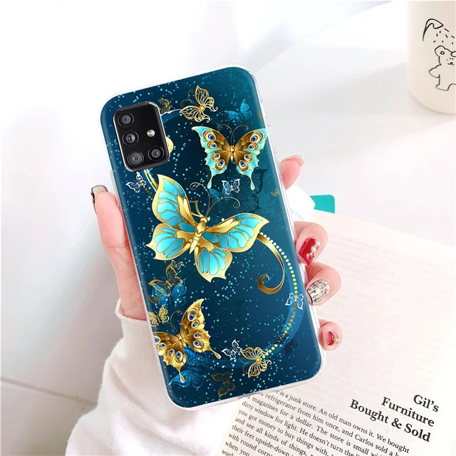 For Samsung A32 Case For Samsung Galaxy A12 A21S A52 A72 A51 A71 Flamingo Soft TPU Silicone 4G 5G A325F A326B Back Cover Fundas Q065