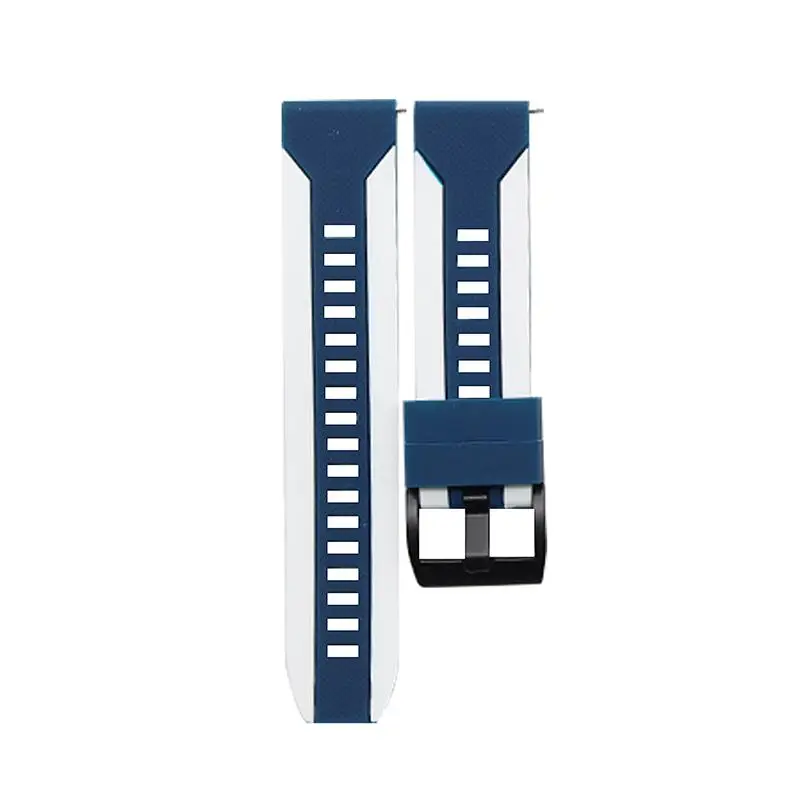 White Blue FIFATA 20 мм/22 мм замена силиконовый ремешок для samsung Galaxy Watch 46/42 мм ремешок для часов для Huami Amazfit Stratos 3/GTR/GTS/Bip - Цвет: White Blue