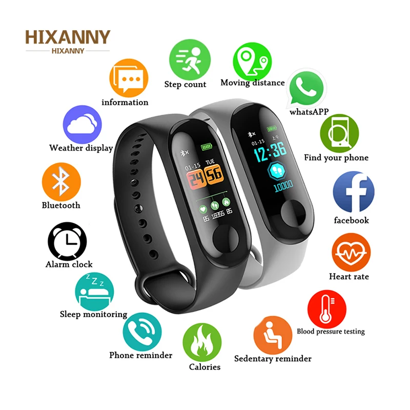 

Bluetooth Sport Smart Watch Men Women Smartwatch For Android IOS Fitness Tracker Electronics Smart Clock Band Smartwach PK B57
