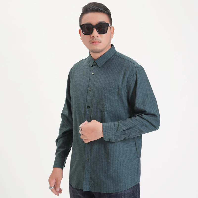 8XL 7XL 6XL Новая летняя мужская рубашка большого размера полосатая мешковатая Мужская рубашка с длинными рукавами и пуговицами Мужская футболка Блузка