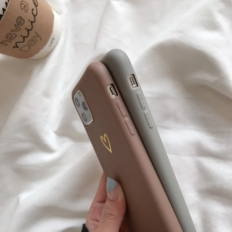 Покрытие Любовь Сердце Мягкий чехол для телефона для iphone 11 Pro 6 6S 7 8 Plus XS Max XR X пара чехол Золотая Блокировка Печатный задний Чехол для телефона