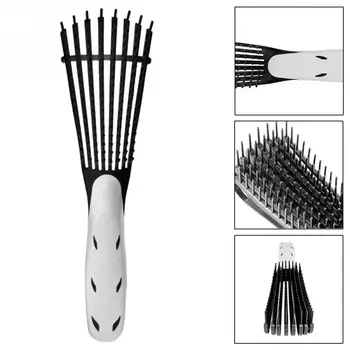 

2pcs/set High Temperature Resistant Salon Detangling Brush Home Nylon Hair Detangler Wet Dry Rapid Modeling Styling Tools