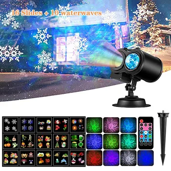 

Halloween Holographic Christmas Projector Lights Outdoor 26 HD Effects Hologram Projector Light Хэллоуин голографический
