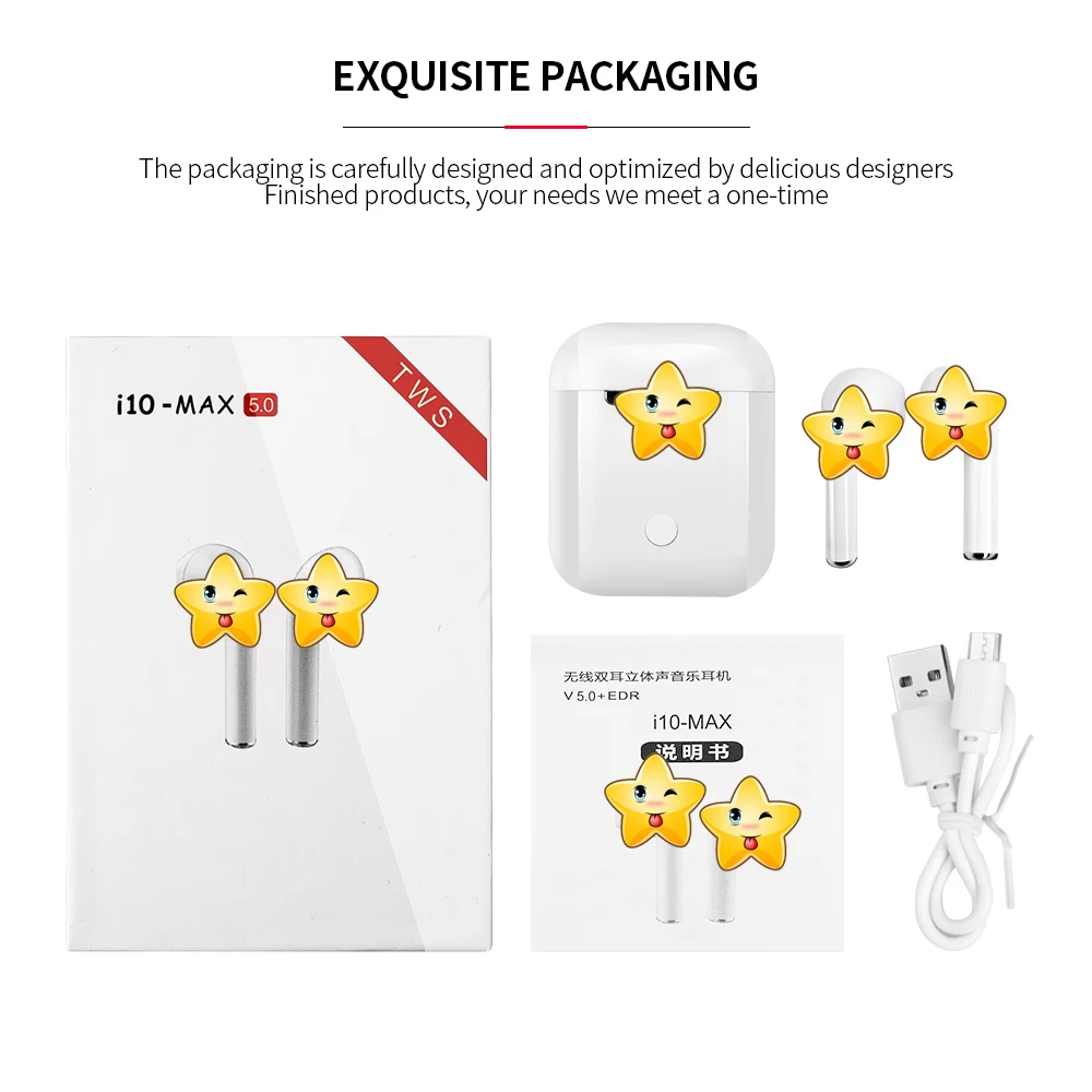 I10 TWS беспроводные Bluetooth наушники 5 0 Air in Ear Auriculares с сенсорным управлением
