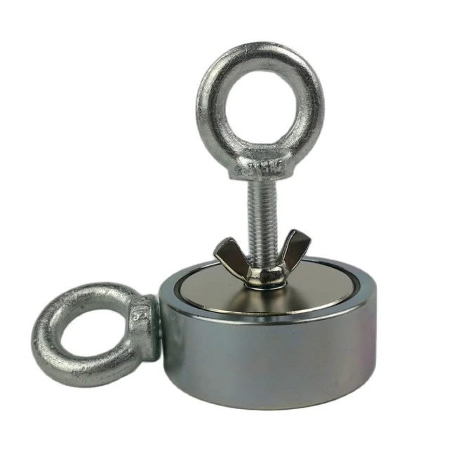 Double Sides 300KG-1000KG Neodymium Fishing Magnet Pot Super Power