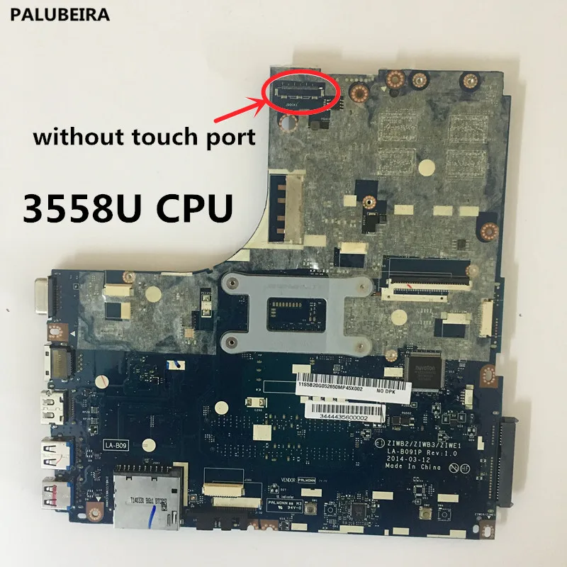 PALUBEIRA Новый Высокое Качество для Lenovo B50-70 Материнская плата ноутбука ZIWB2/ZIWB3/ZIWE1