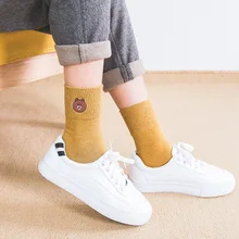 Харадзюку пушистые Рождественские Зимние пушистые ghibli носки женские kawaii Унесенные призраками egirl женские коготь кошки пиццы картофеля чипа носки