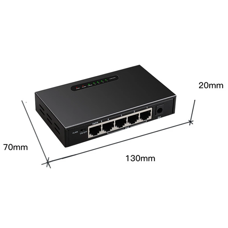 5 портов POE гигабитный коммутатор RJ45 Ethernet порт неуправляемый настольный с