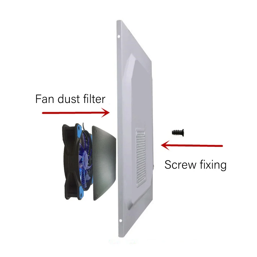 8cm 5 pcs Dust Filter Chassis Cooling Fan Dust Filter Computer Mesh PVC PC Fan Case 2
