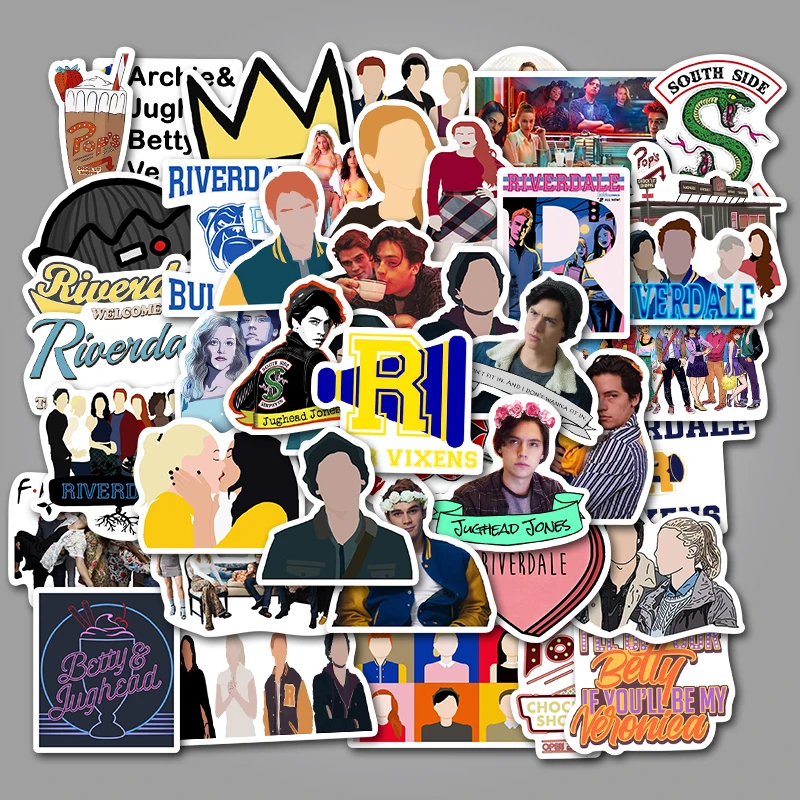 50pcs Riverdale tv show Funny Cool Stickers pack fans anime vintage paster scrapbooking diy sticker phone laptop waterproof