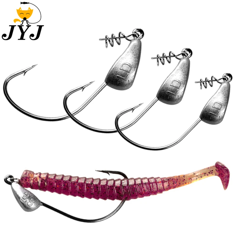 5pcs a lot 3.5g 5g 7g 10g 15g 18g 21g Screw Jig Head Fishing Hooks Stand Up  Head Hook with Screw-in bait keeper