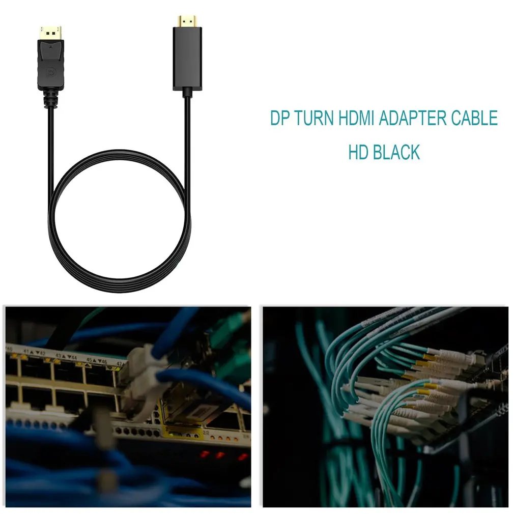 1,8 м Дисплей порт мужской DP к HDMI Мужской кабель адаптер конвертер 4 к ноутбук ПК Ноутбук HD ТВ кабель конвертер