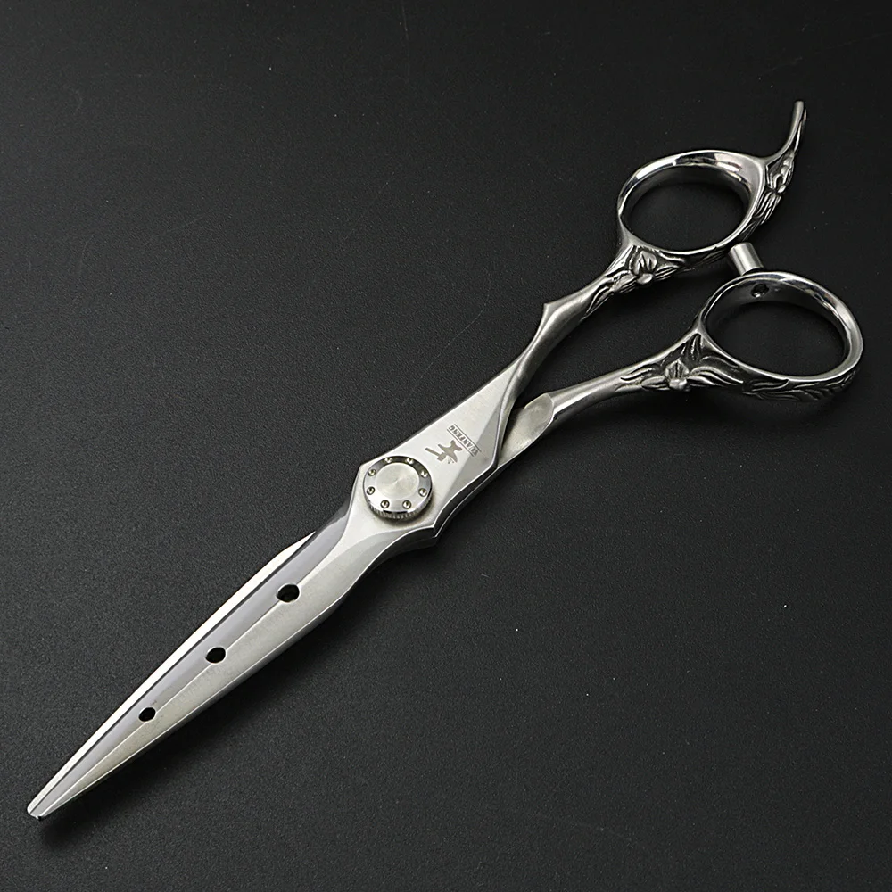 Cutting scissors 6 дюймов матовые японские 440C ножницы для стрижки волос и филировочные ножницы парикмахерские ножницы высокое качество Парикмахерские ножницы - Цвет: Cutting scissors