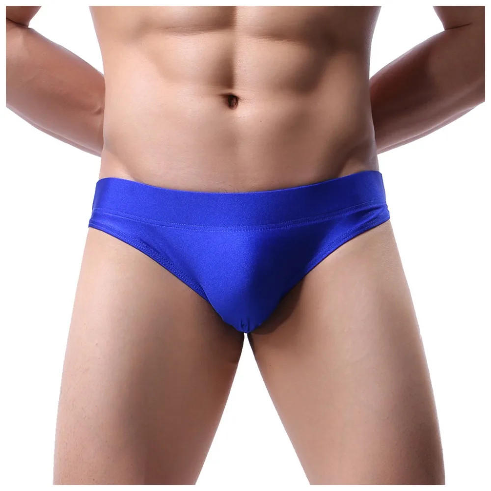 Men's Briefs Swim Trunks Underpants Low-Waisted Pure Color Swimming Briefs Underwear Sexy Knickers Male Panties Slip Homme #3D23 (8)