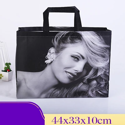 16 Coated Non-woven Printing Pattern Clothing Tote Garment Custom Eco Laminating Packaging Bag High Grade Shoe Box Cosmetic Gift Ad - Цвет: 16