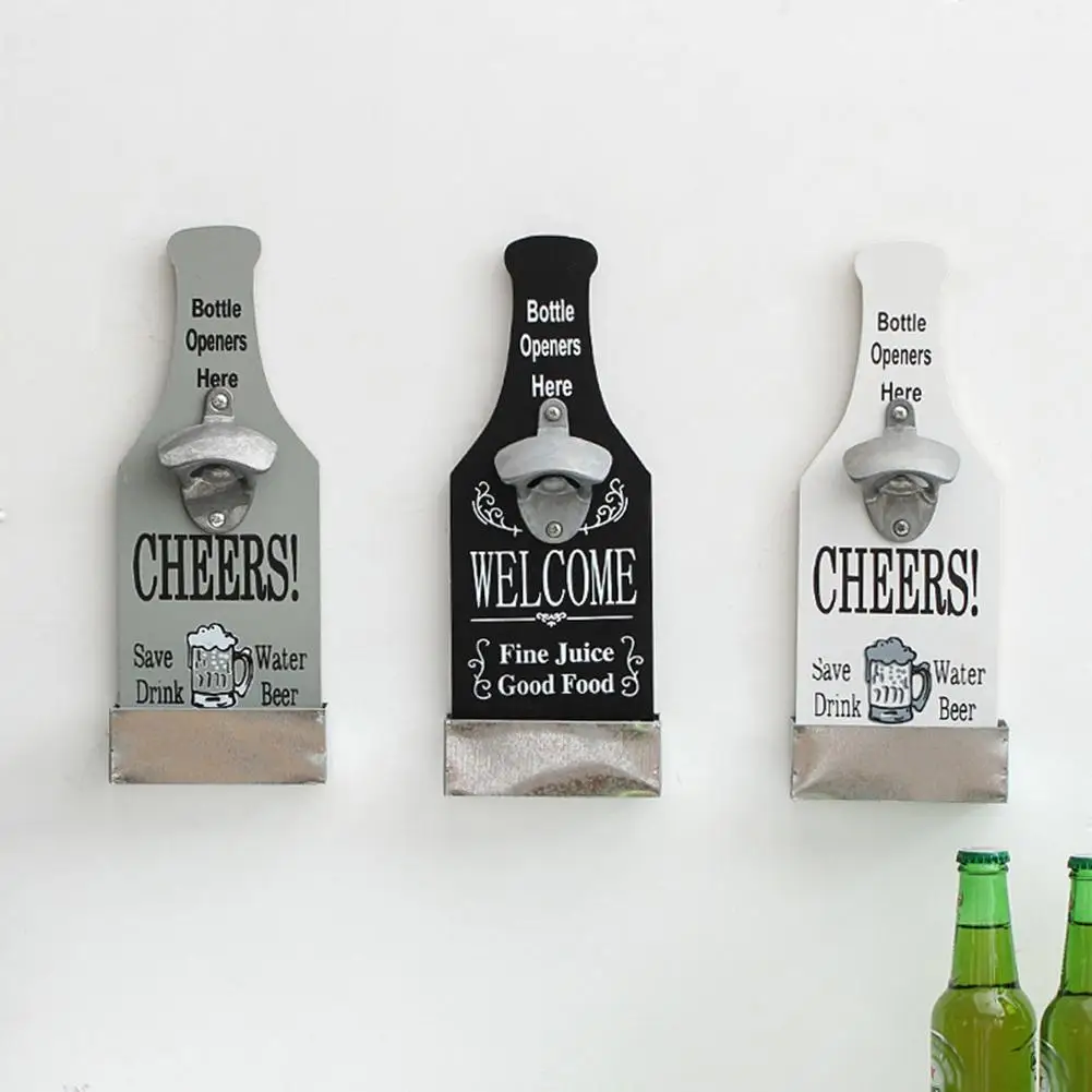 Горячая креативный винтажный деревянный подвесной открывалка для бутылок открывалка для пива стена бара ресторана Декор