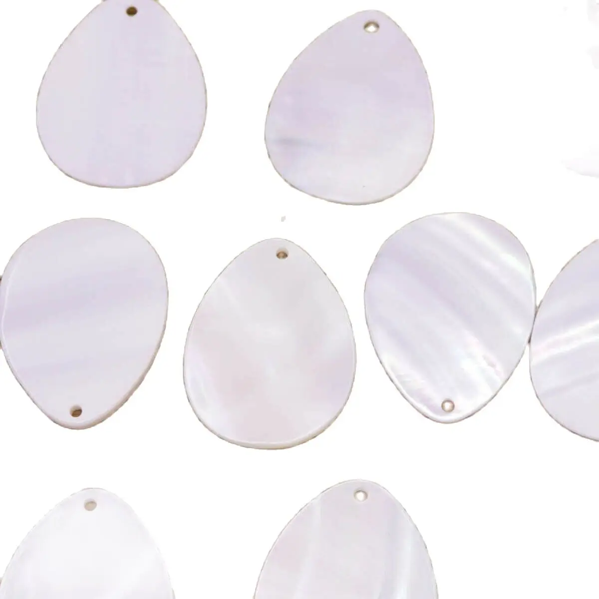 10 PCS 20mmX30mm Teardrop Shell Natural White Mother of Pearl Crafts Jewelry Making DIY