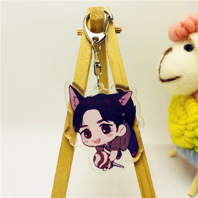 Town Soul Related Products Anime Zhu a long shen Wei Zhao Yun Lan Ju Teacher Wei Lan CP with Keychain Pendant Celebrity Style