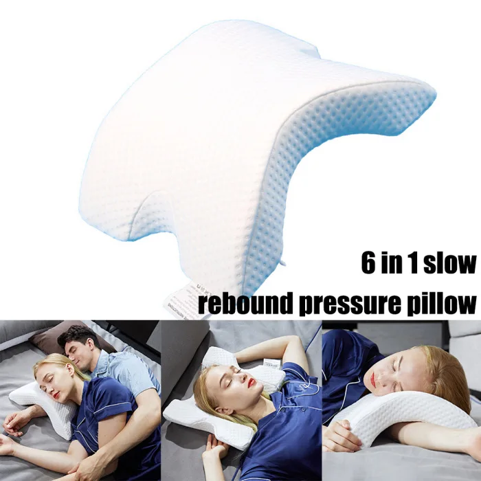 6 в 1 медленный отскок Подушка надувная многофункциональная пена памяти постельные принадлежности защитная подушка для шеи пара анти-давление подушка для рук