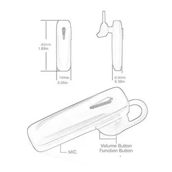 

M163 Car Wireless Headset Unilateral Hands-Free Circuit Optimization Call Function Support Music HD Sound Quality