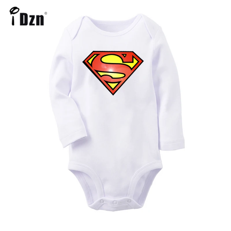 

Popular Superman Symbol On the Road To Find Out Design Newborn Baby Bodysuit Toddler Long Sleeve Onsies Jumpsuit Cotton Clothes